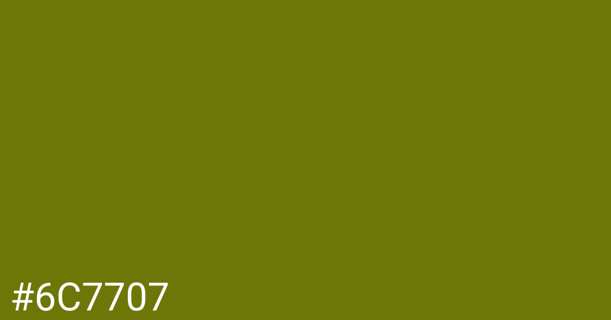 Hex color #6c7707 graphic