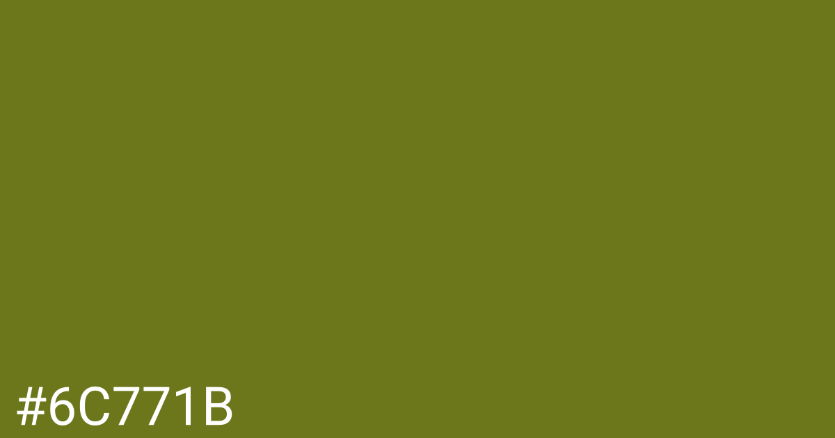 Hex color #6c771b graphic