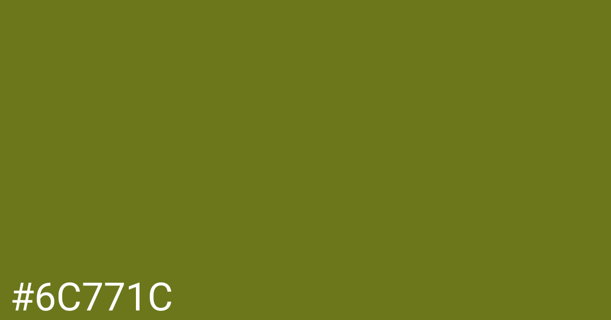 Hex color #6c771c graphic