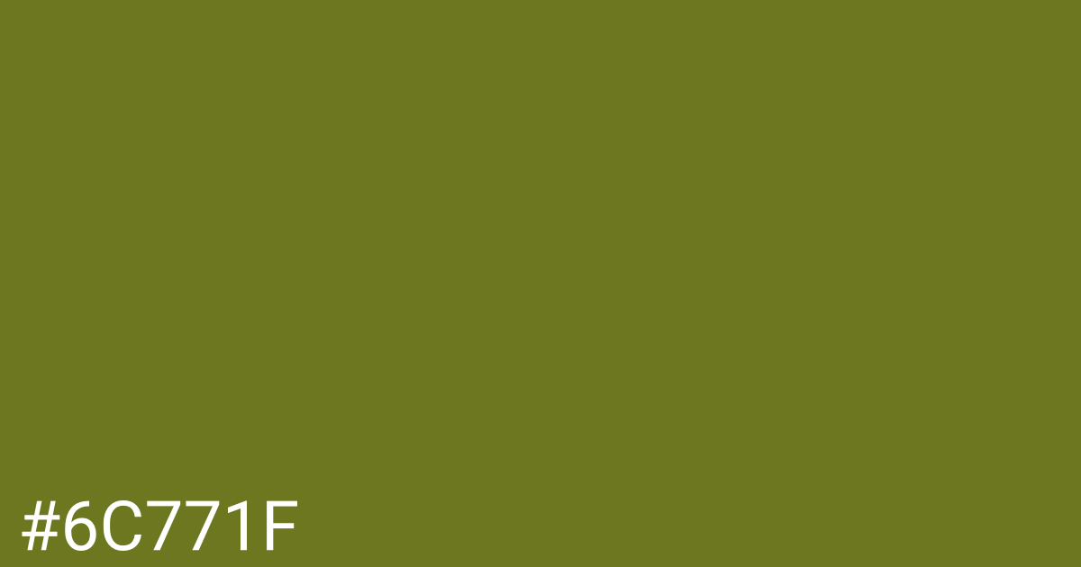 Hex color #6c771f graphic