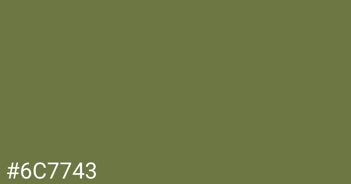 Hex color #6c7743 graphic