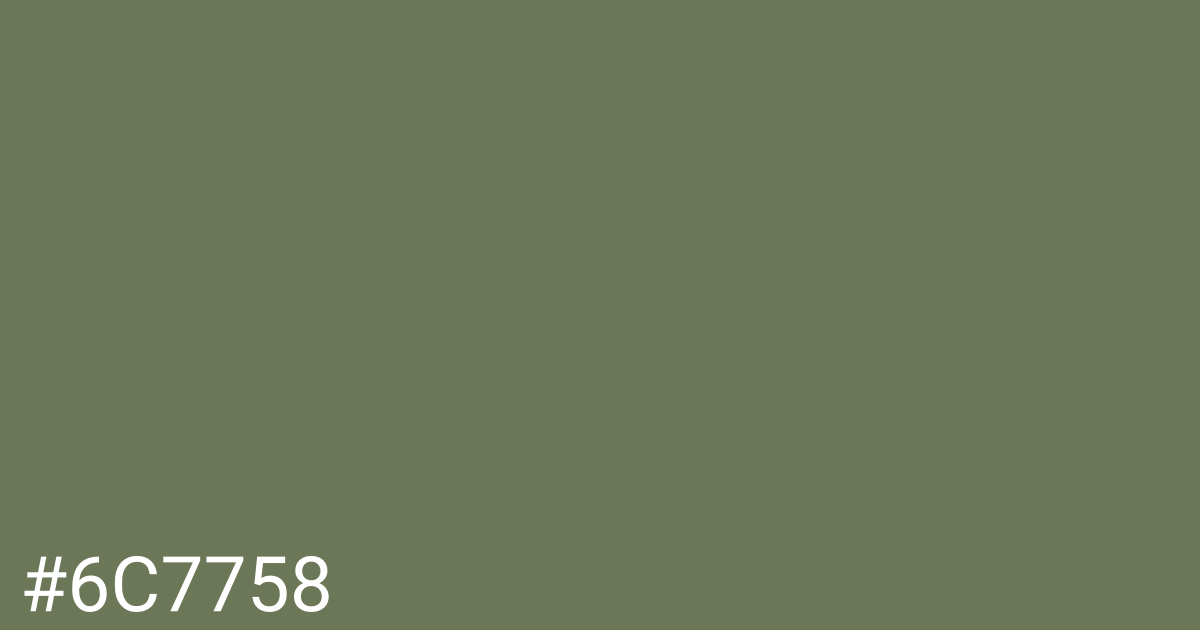 Hex color #6c7758 graphic