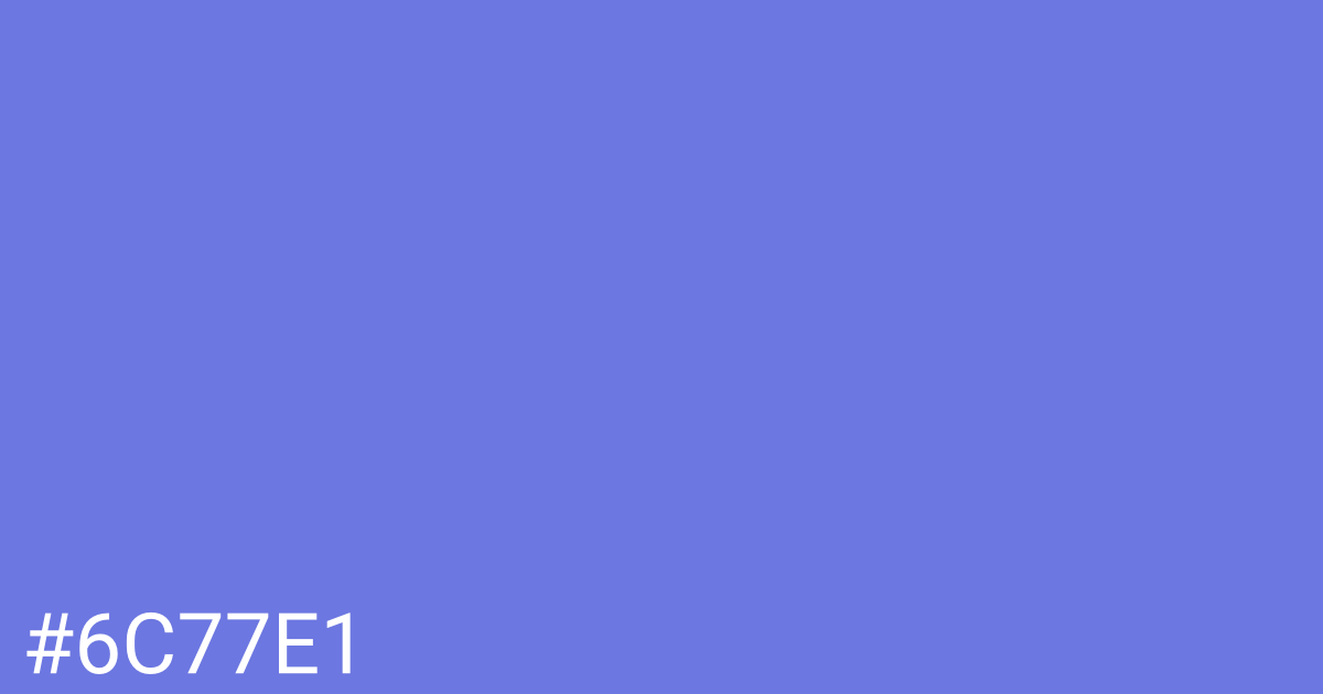 Hex color #6c77e1 graphic