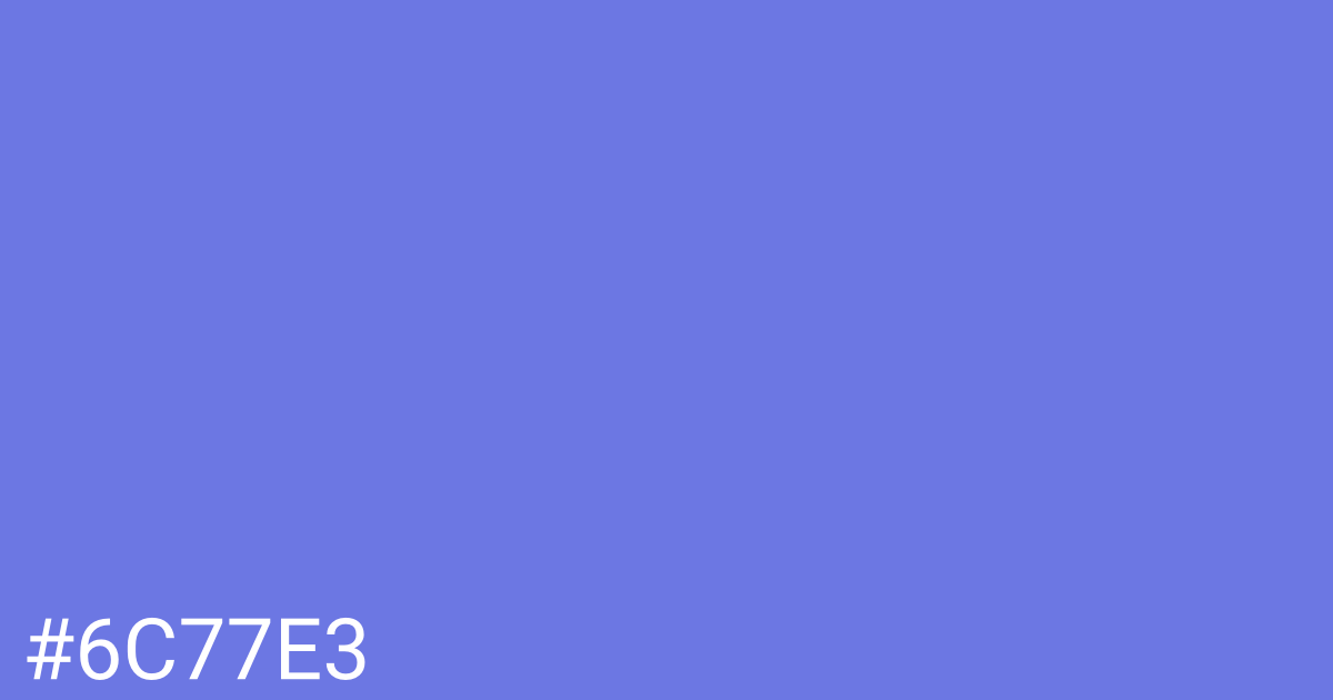 Hex color #6c77e3 graphic