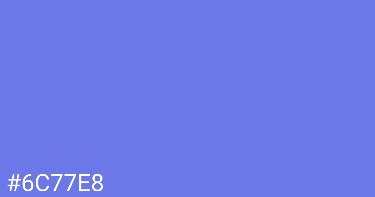 Hex color #6c77e8 graphic