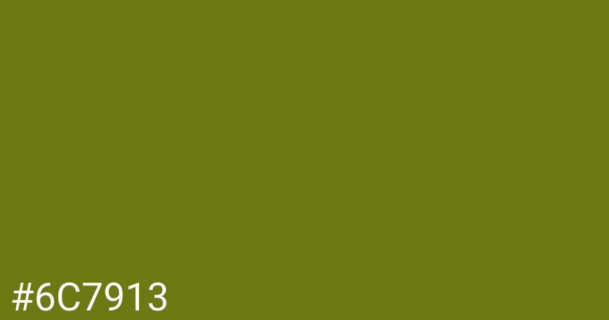 Hex color #6c7913 graphic