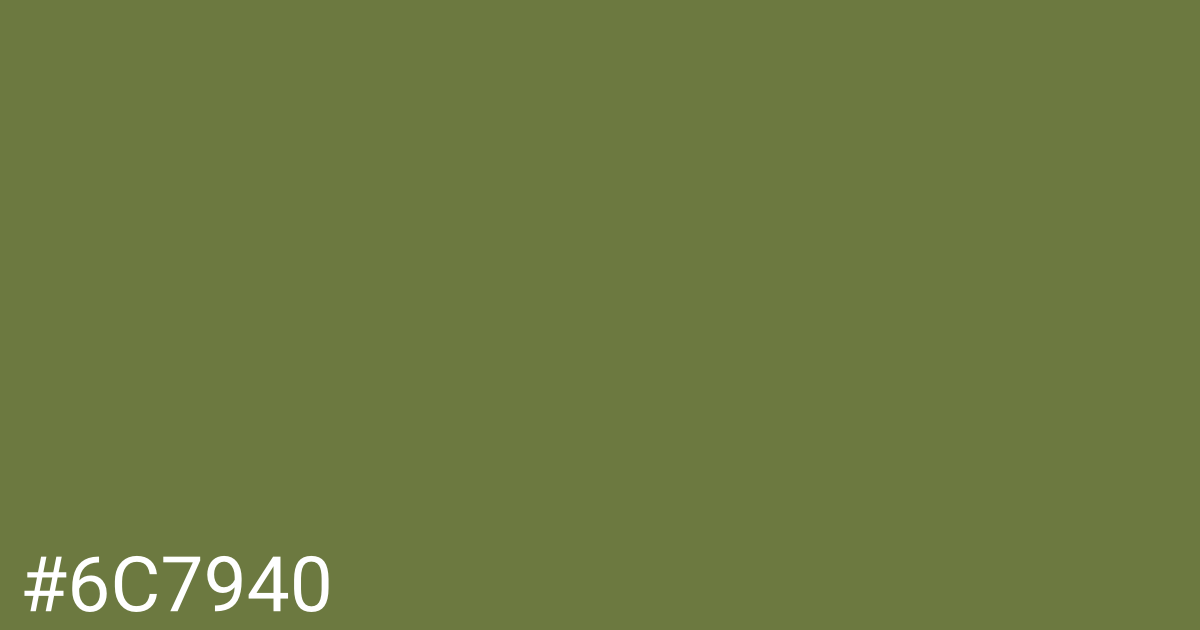 Hex color #6c7940 graphic