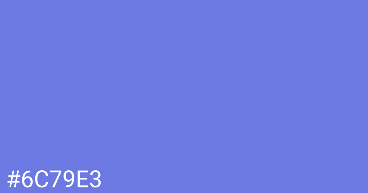 Hex color #6c79e3 graphic