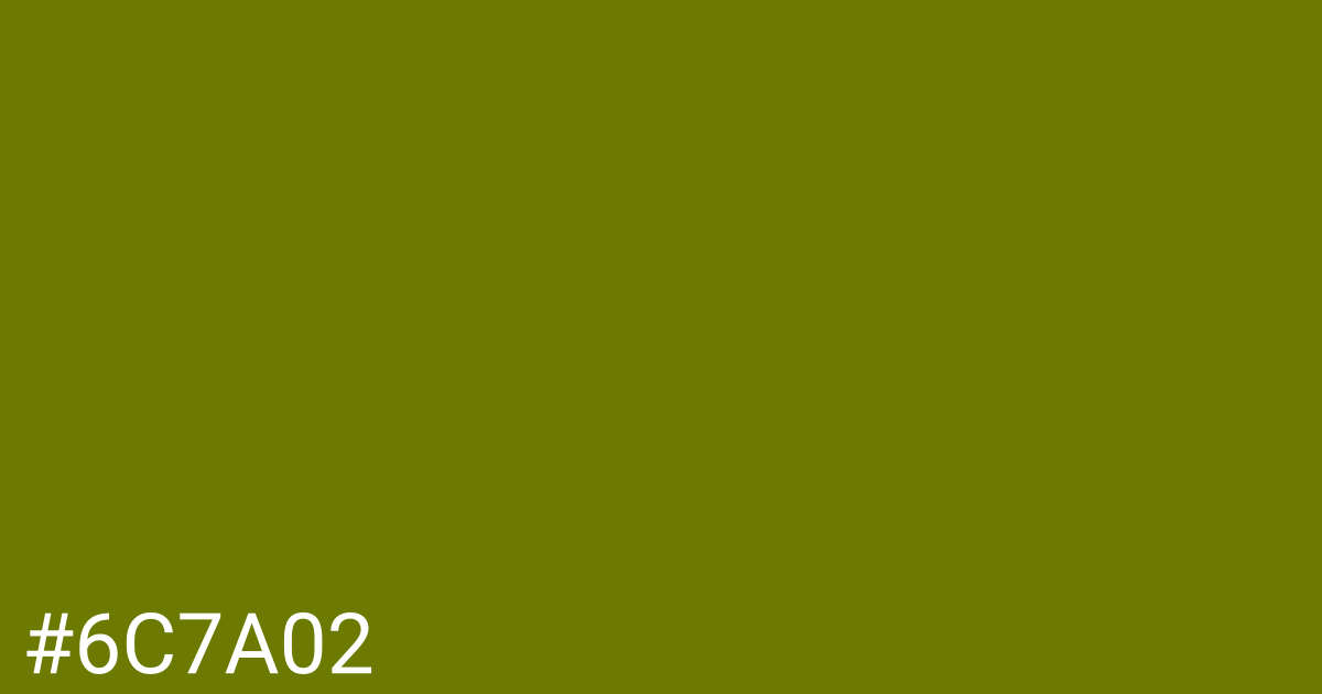 Hex color #6c7a02 graphic