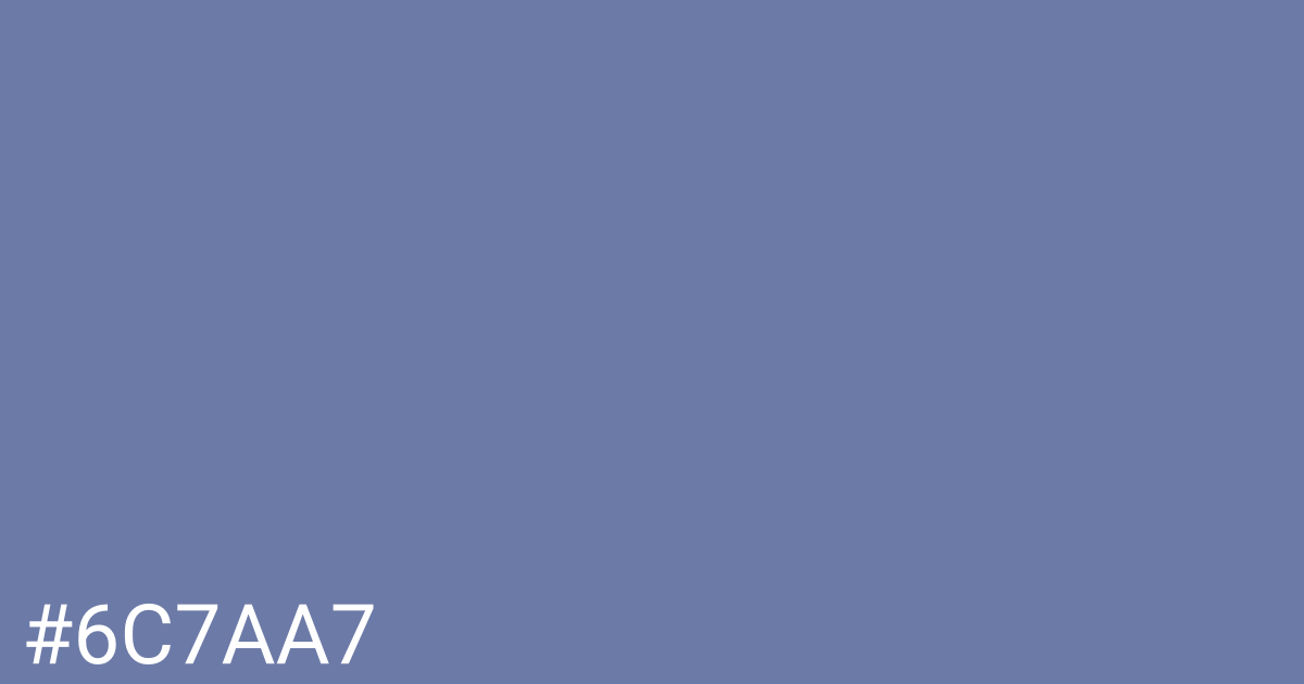 Hex color #6c7aa7 graphic