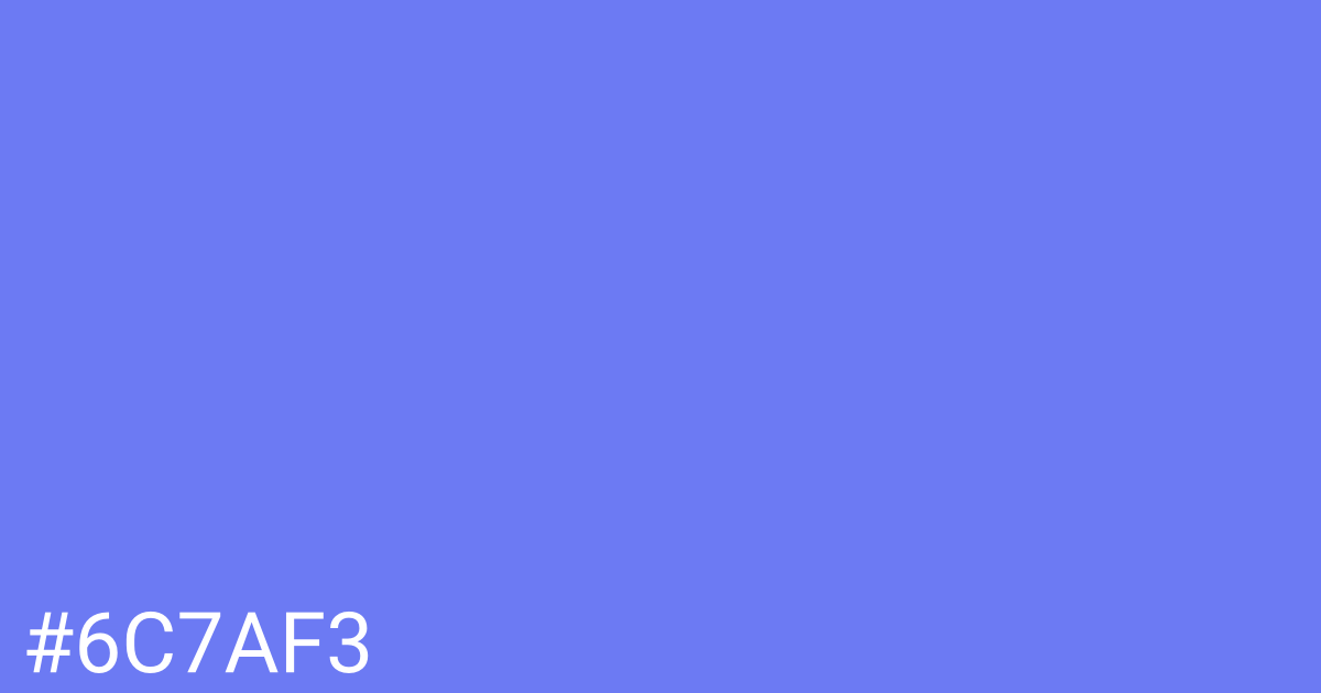 Hex color #6c7af3 graphic