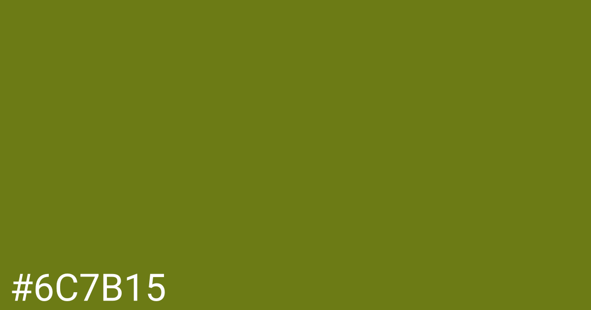 Hex color #6c7b15 graphic