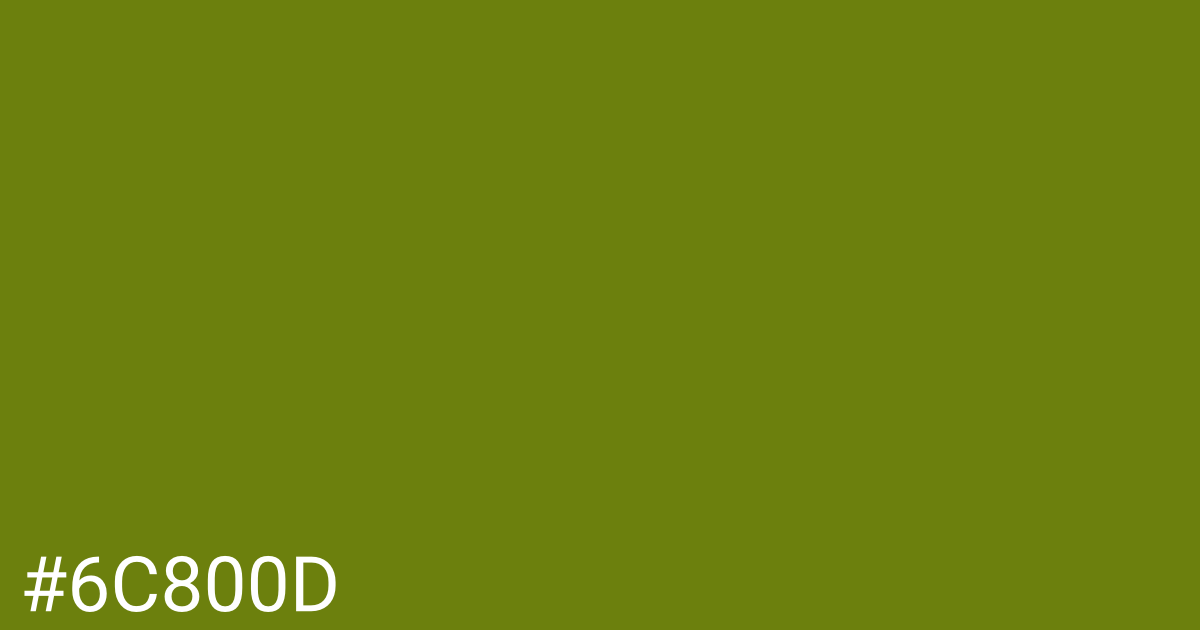 Hex color #6c800d graphic
