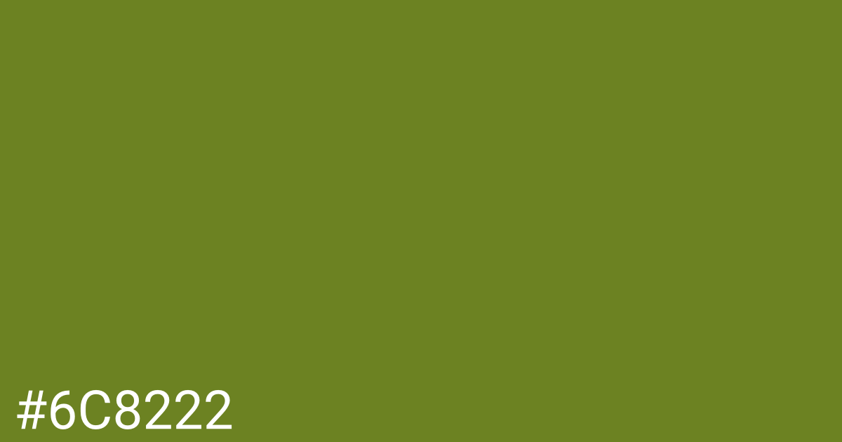 Hex color #6c8222 graphic