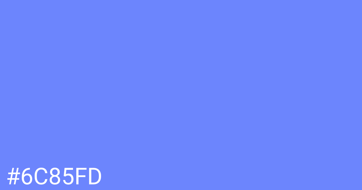 Hex color #6c85fd graphic