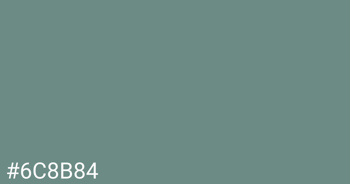 Hex color #6c8b84 graphic