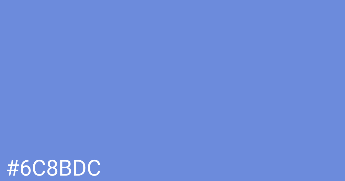 Hex color #6c8bdc graphic