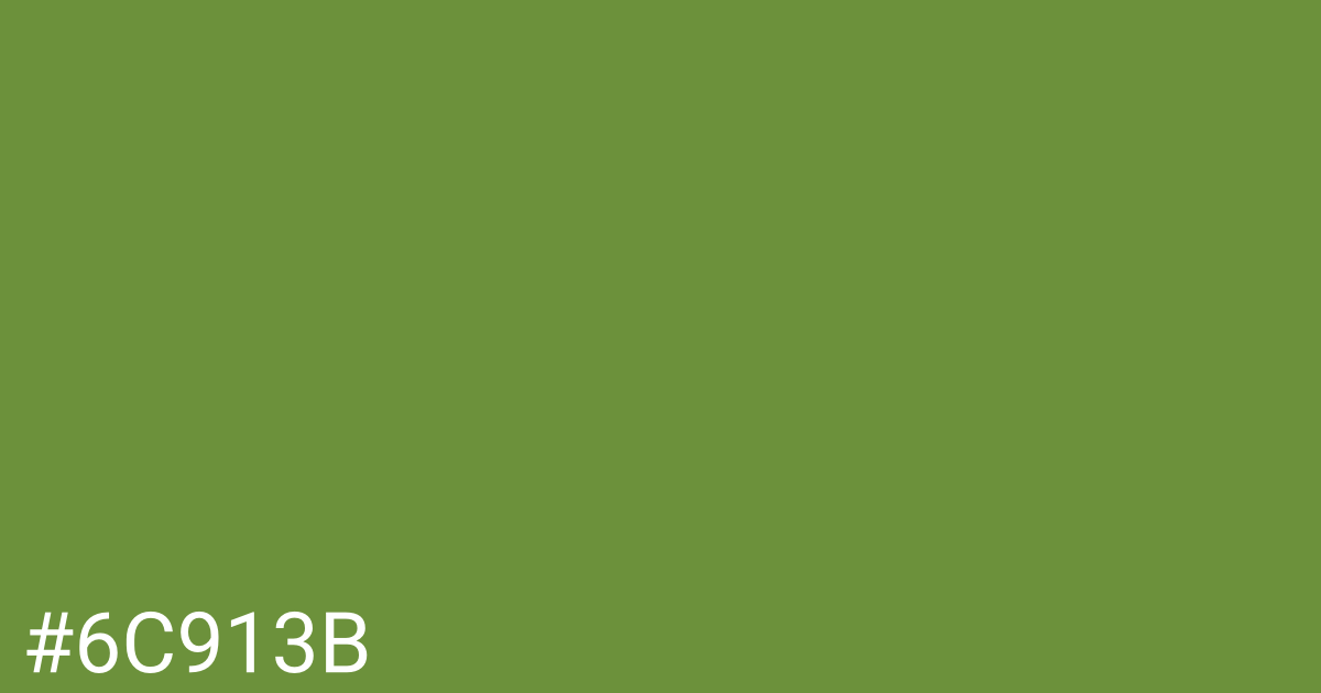 Hex color #6c913b graphic