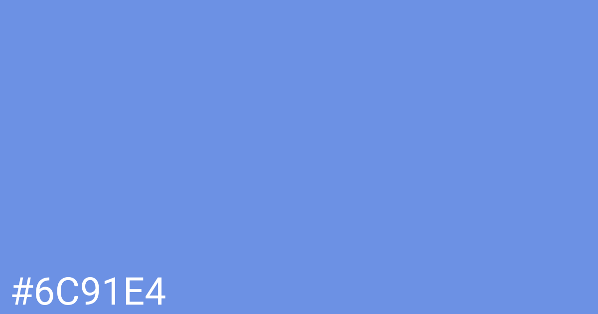 Hex color #6c91e4 graphic