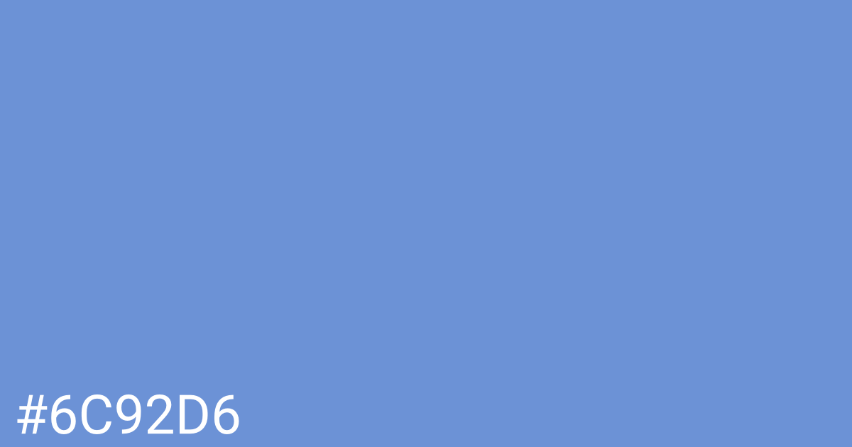 Hex color #6c92d6 graphic