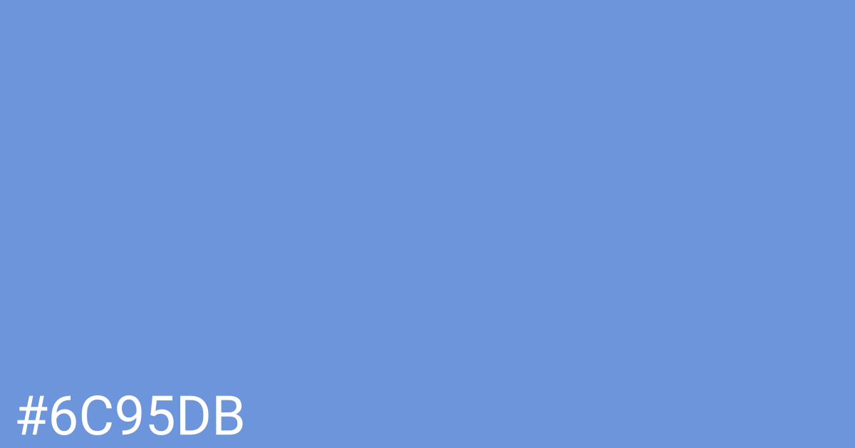 Hex color #6c95db graphic