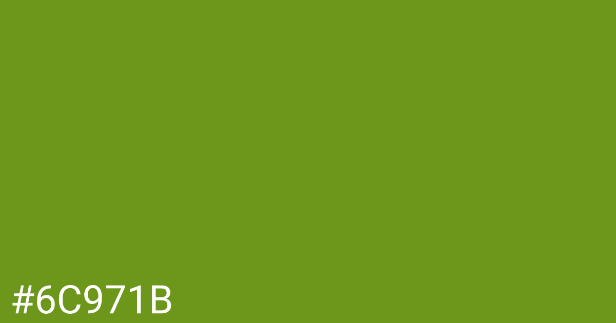 Hex color #6c971b graphic