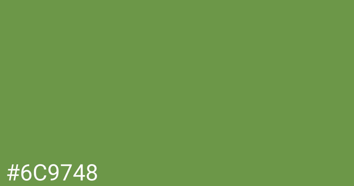 Hex color #6c9748 graphic