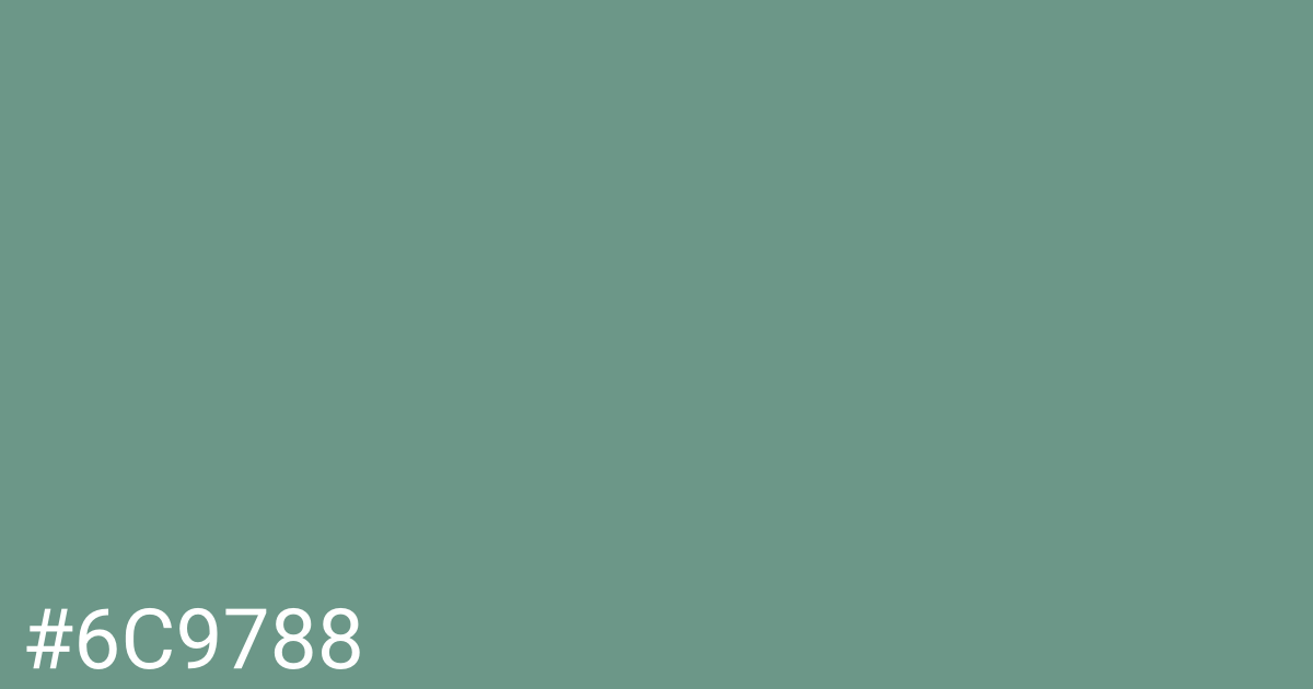 Hex color #6c9788 graphic