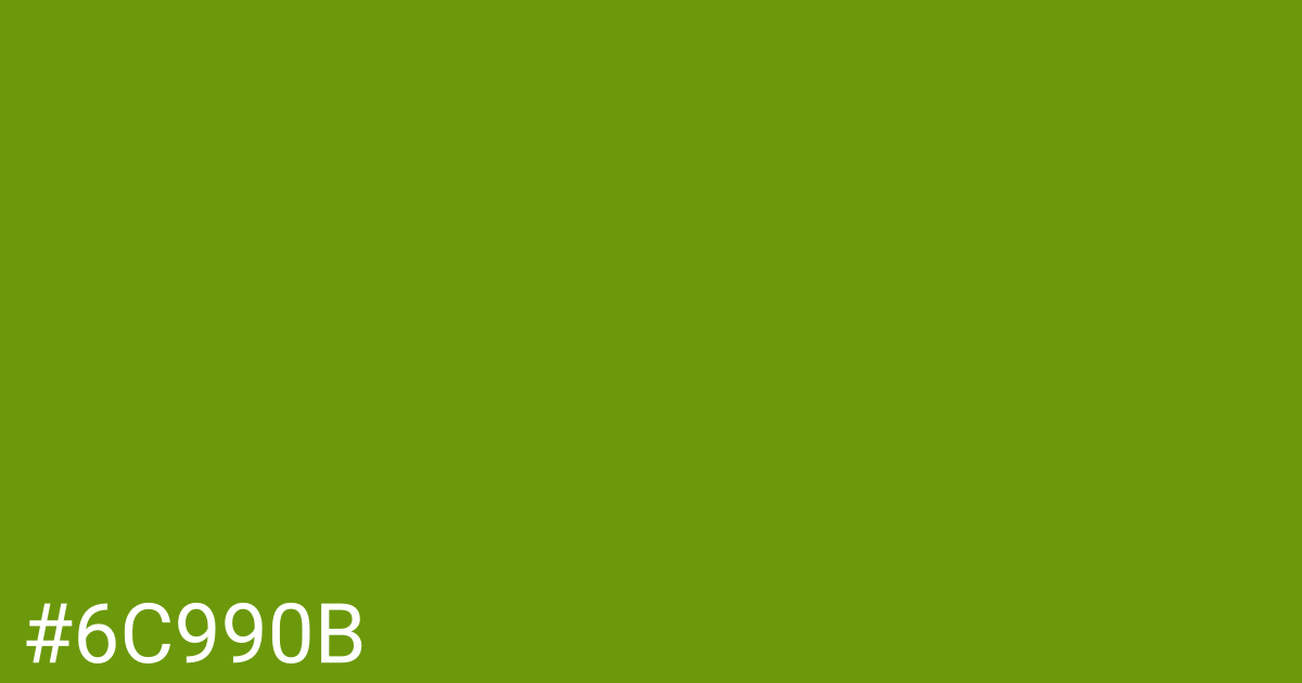 Hex color #6c990b graphic