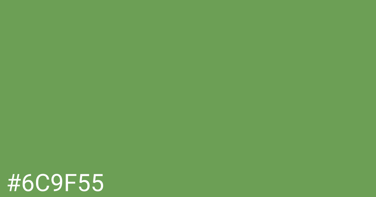 Hex color #6c9f55 graphic