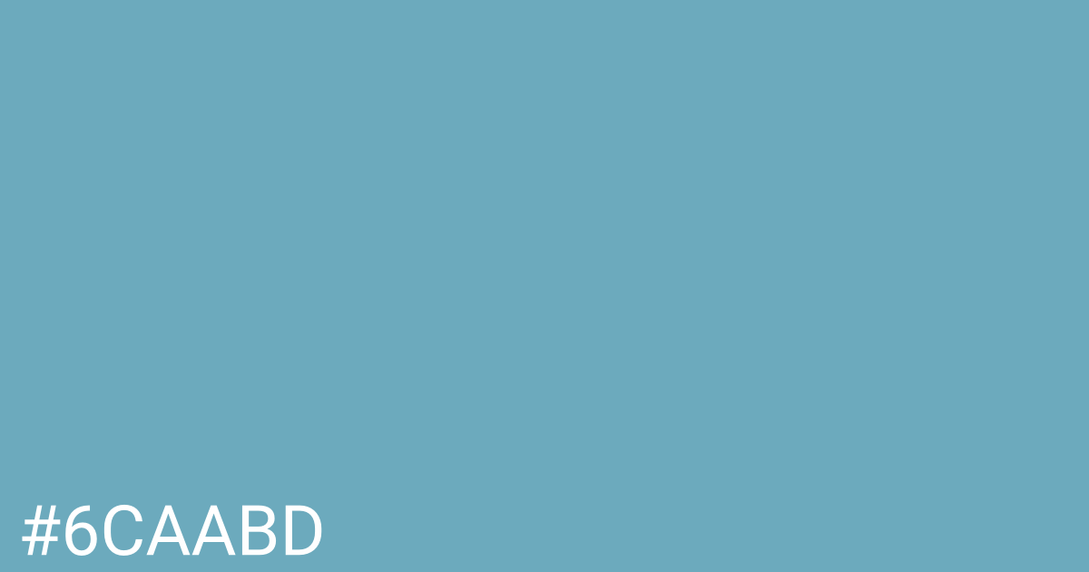 Hex color #6caabd graphic
