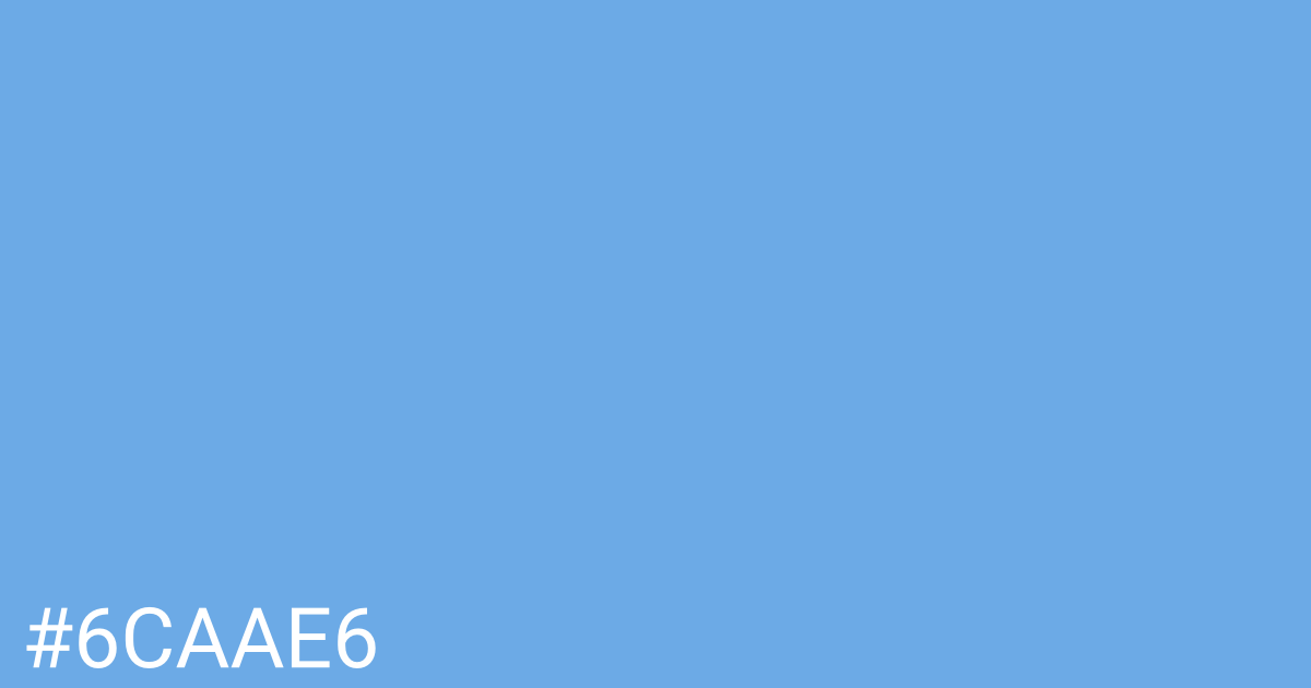 Hex color #6caae6 graphic