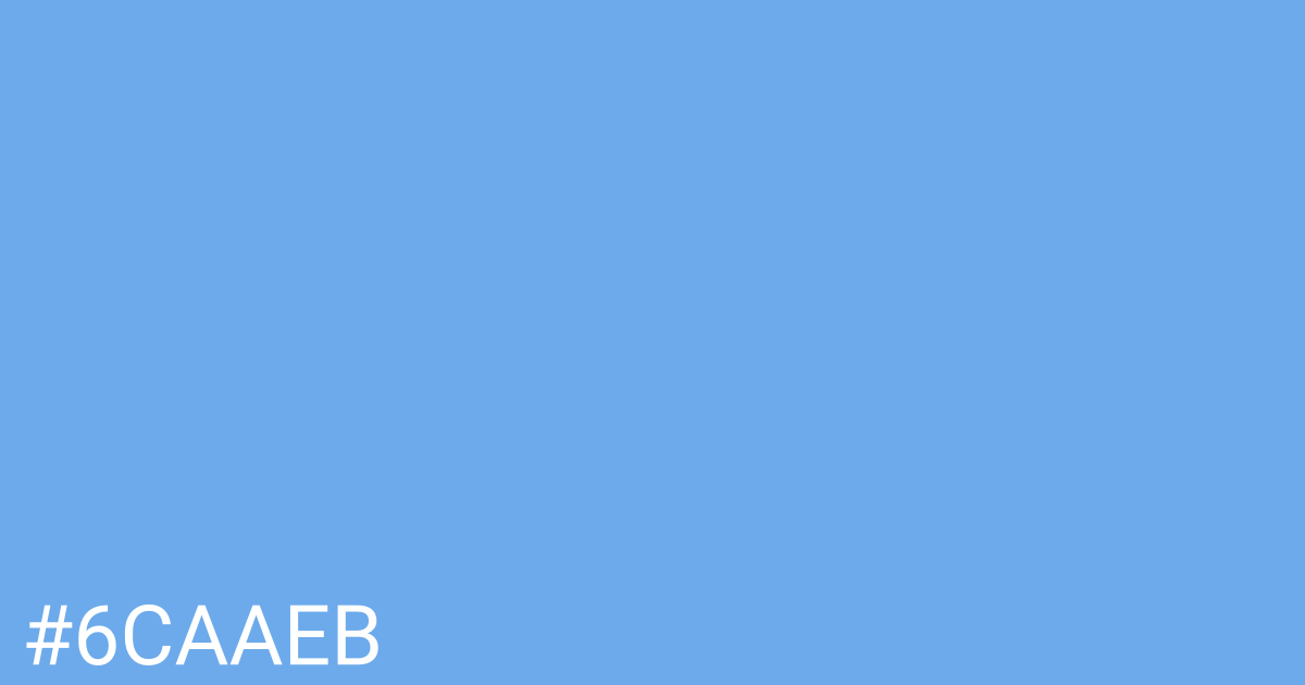 Hex color #6caaeb graphic