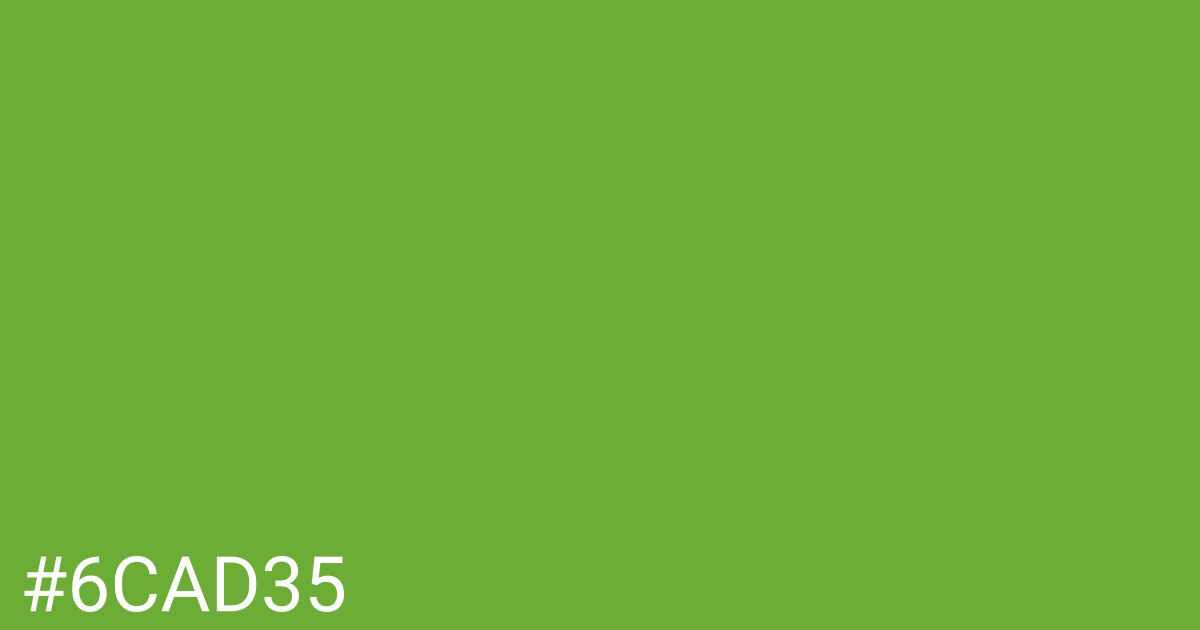 Hex color #6cad35 graphic
