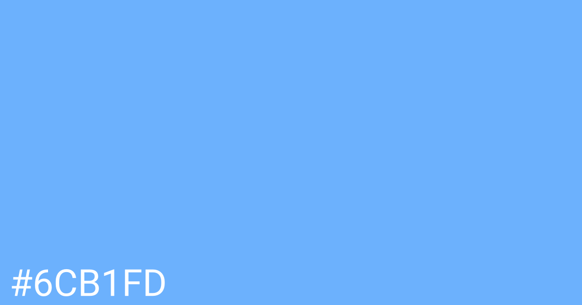 Hex color #6cb1fd graphic