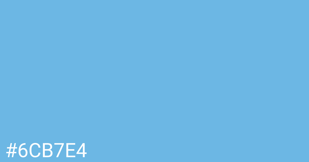 Hex color #6cb7e4 graphic