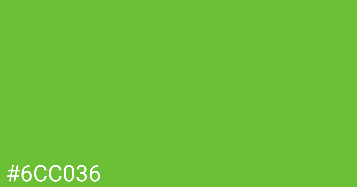 Hex color #6cc036 graphic