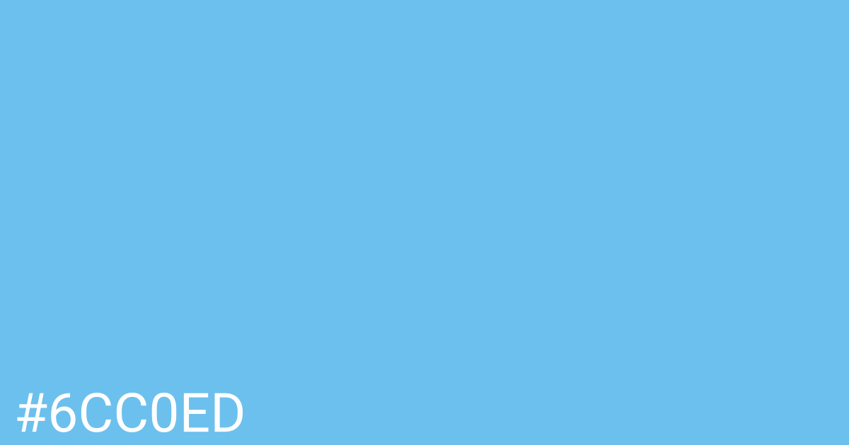 Hex color #6cc0ed graphic