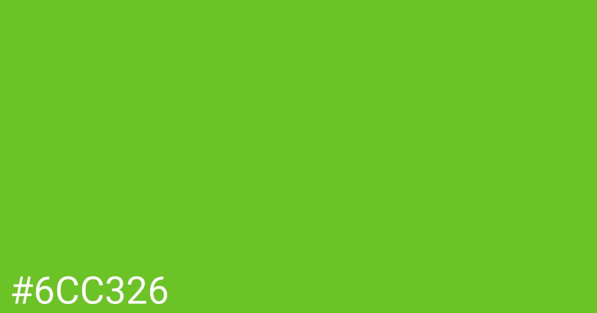 Hex color #6cc326 graphic