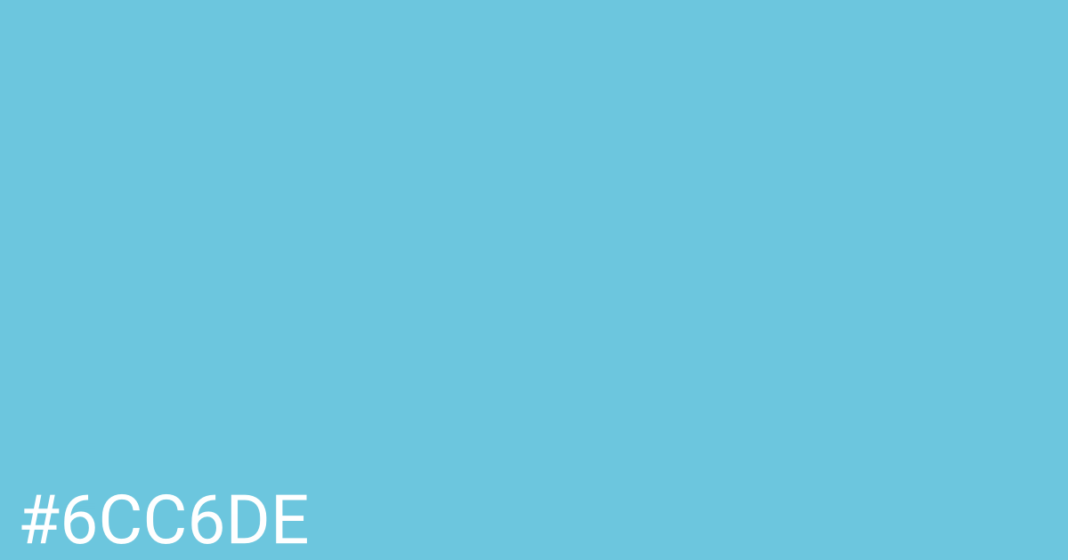 Hex color #6cc6de graphic