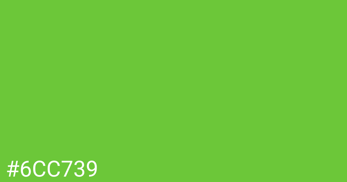 Hex color #6cc739 graphic