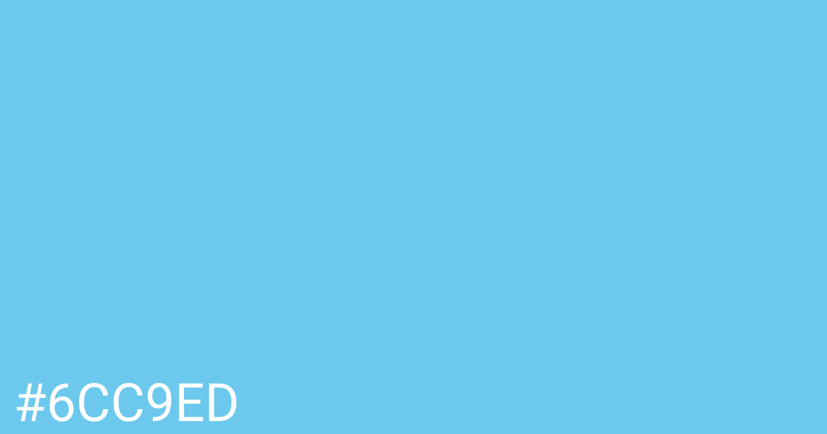 Hex color #6cc9ed graphic