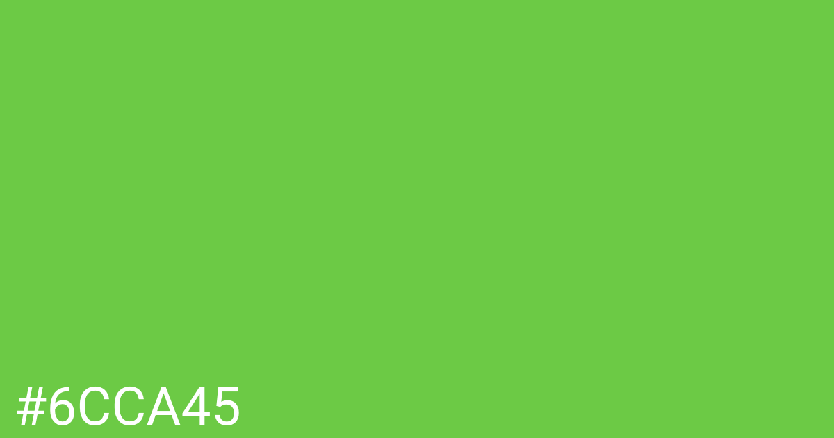 Hex color #6cca45 graphic