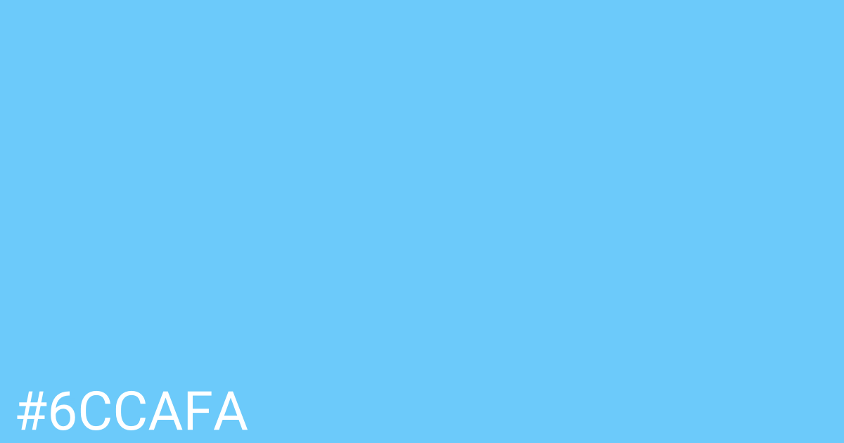 Hex color #6ccafa graphic