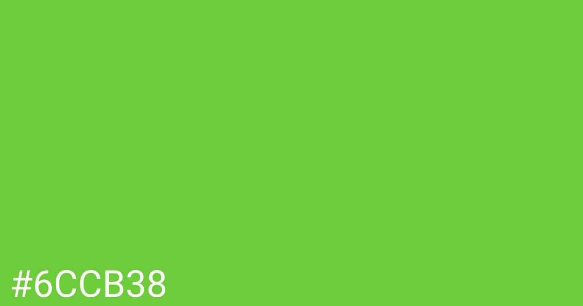 Hex color #6ccb38 graphic