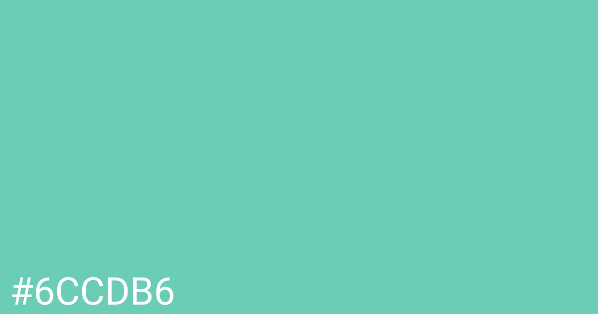 Hex color #6ccdb6 graphic