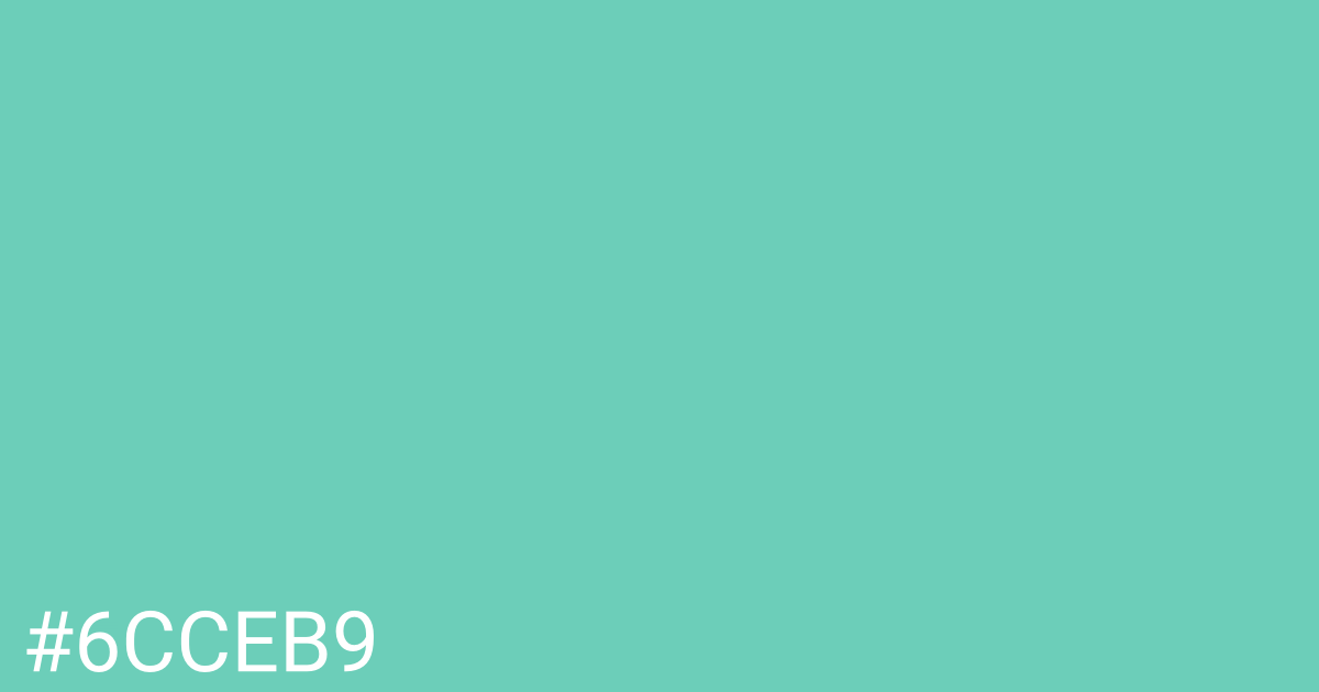 Hex color #6cceb9 graphic