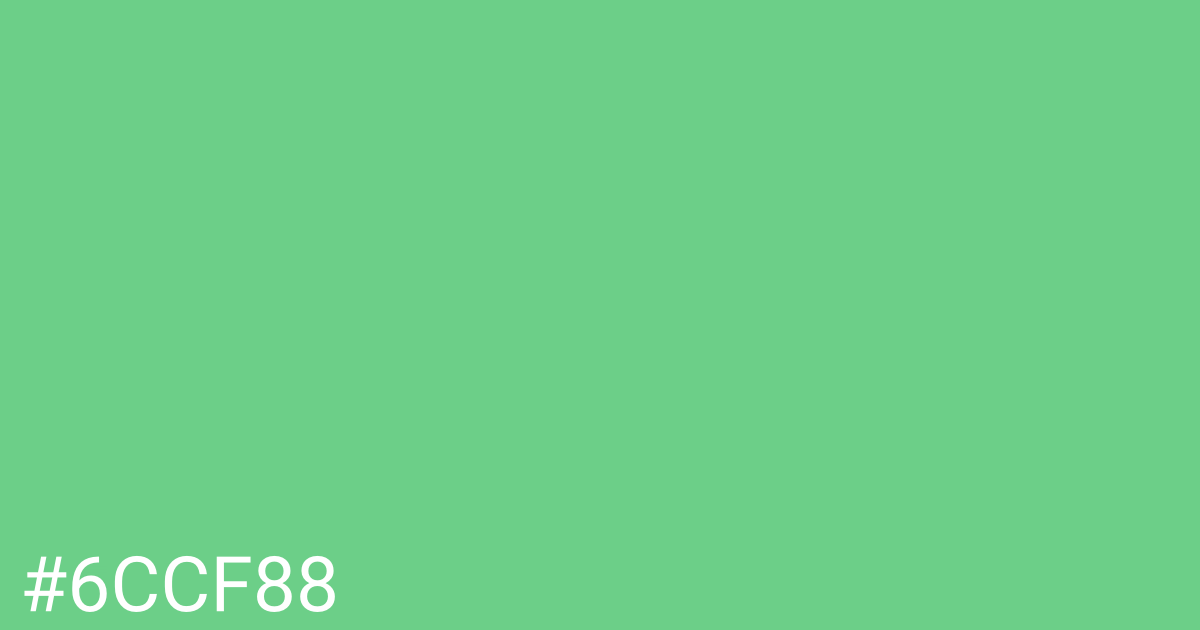 Hex color #6ccf88 graphic