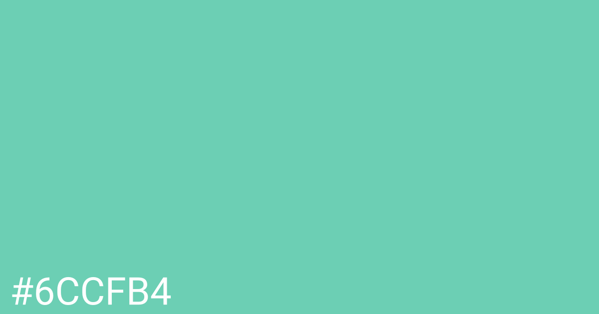 Hex color #6ccfb4 graphic