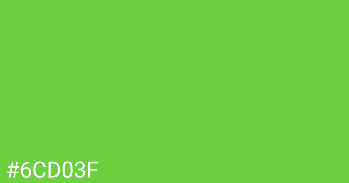 Hex color #6cd03f graphic